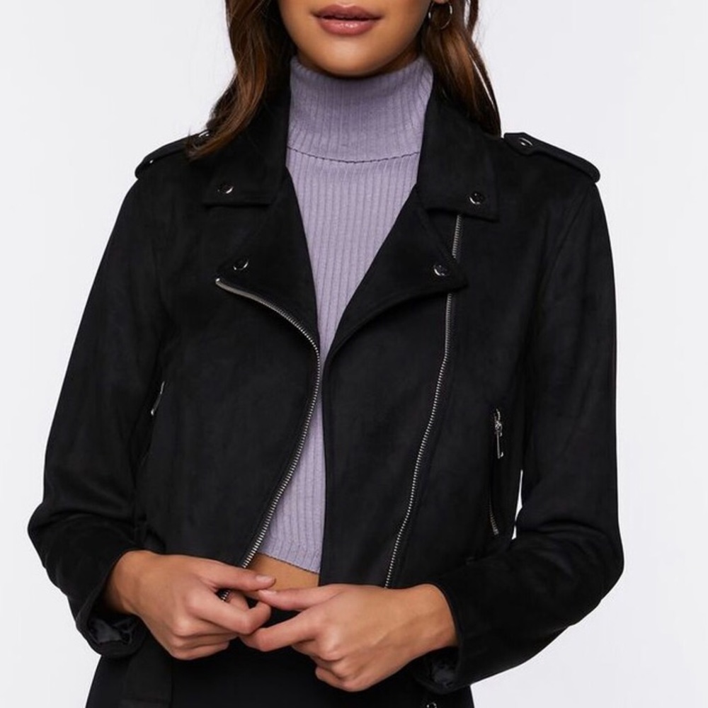 Faux suede Moto Jacket